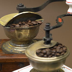 咖啡磨机咖啡店内饰烘焙豆子食品地面营养芳香膳食饮料图片