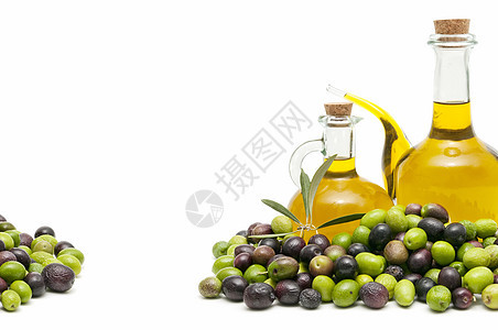 橄榄油绿色生活黄色水果成分营养食物橄榄香料背景图片