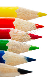 彩色铅笔紫色蓝色教育绘画艺术调色板乐器橙子木头学校图片