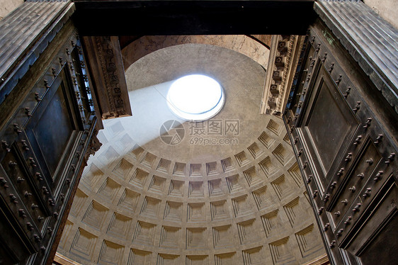 罗马万神殿教会天花板假期寺庙游客历史性建筑旅游射线宗教图片