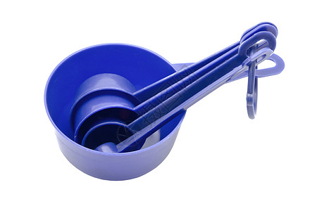 蓝度量勺乐器勺子用具茶匙测量烹饪宏观团体食物汤匙图片