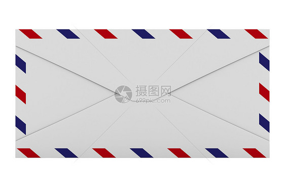 白色背景上的电子邮件概念 孤立的 3D 图像互联网文档问候语长方形插图邮件垃圾邮件浏览器空白技术图片