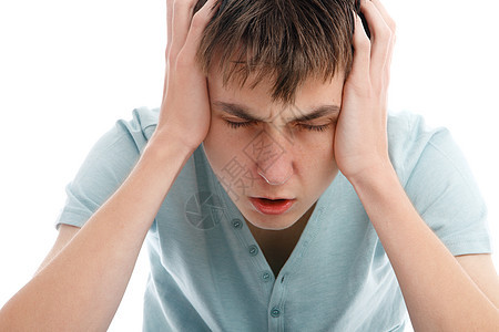 头痛偏头痛 心痛或压力图片