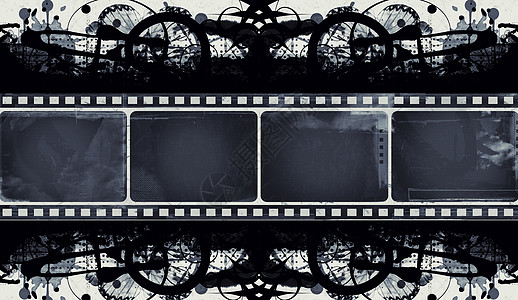 Grunge 胶片框架拼贴画边界面具边缘刷子插图胶卷噪音相机电影图片
