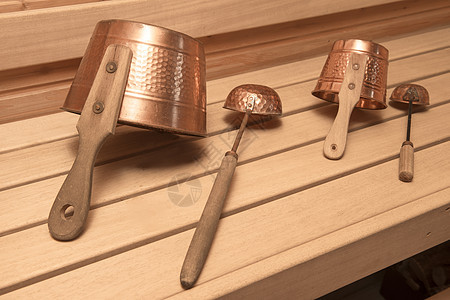 芬兰桑水浴室木头金属温度卫生保健钢包长椅图片