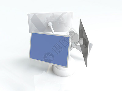 多屏幕监视器纯平控制板白色硬件晶体管展示技术电子显卡图片