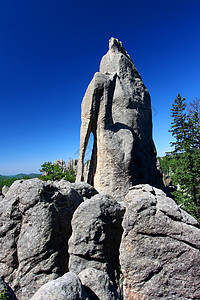 针眼形成  南达科他州丘陵环境纪念碑生态岩石石头编队场景公园旅行背景图片