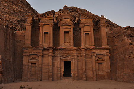 El Deir修道院建筑历史性地标沙漠旅游石头假期城市砂岩动物图片