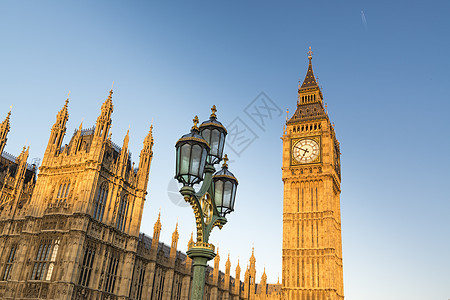 Big Ben 与议会众议院图片