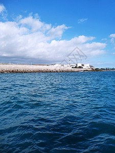 沿海视图热带多云液体海浪天空蓝色波浪海岸线海景风景图片