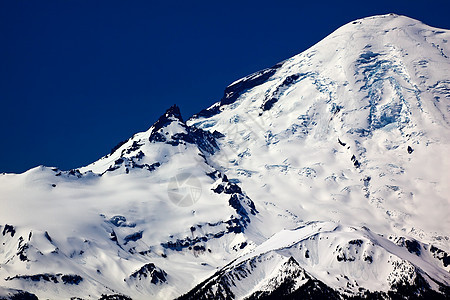 雪山雷尼埃Lianier旅行岩石高山首脑风景山脉顶峰国家蓝色公吨图片