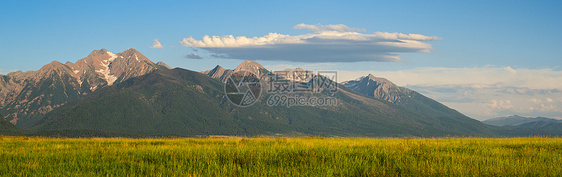 美国蒙大拿州莱克县特派团夏季山丘全景(美国蒙大纳)图片