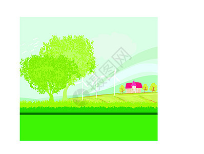 生态农业     地貌景观国家农场日落太阳光线天空谷仓发电机活力房子生态图片