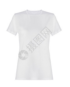 孤立的白色女性T恤衫图片