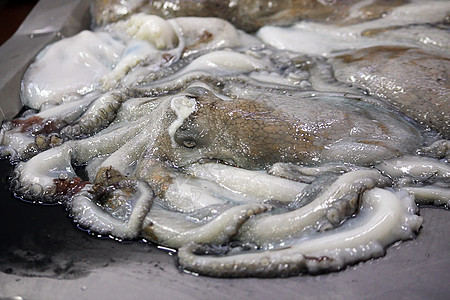 市场上的八角市场海鲜食物章鱼触手销售美食图片