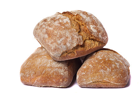 孤立的面包食物小麦包子棕色谷物脆皮早餐硬皮工作室面粉图片