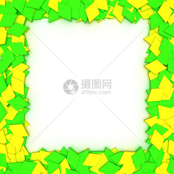 黄绿色框架图片