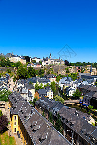 卢森堡城市全景工事建筑学地标建筑联盟天际地面经济历史性山脉图片