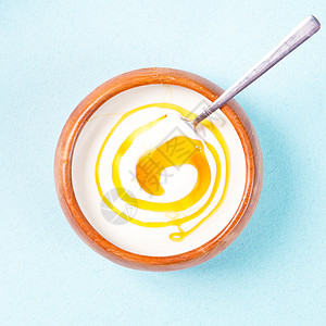 酸奶和蜂蜜小吃奶制品幸福食物福利早餐金属流鼻涕饮食营养图片