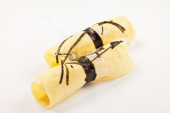 奥梅莱特 Maki 寿司鳗鱼海鲜奶油美味黄色玉子芝麻宏观美食午餐图片