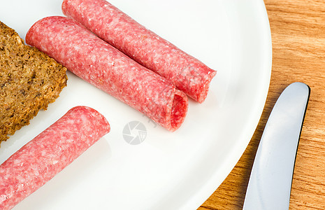 萨拉米语Name小吃猪肉水平熏制面包图片