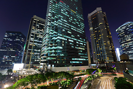 香港的办公大楼办公室反射旅游城市地标市中心建造摩天大楼日落旅行图片