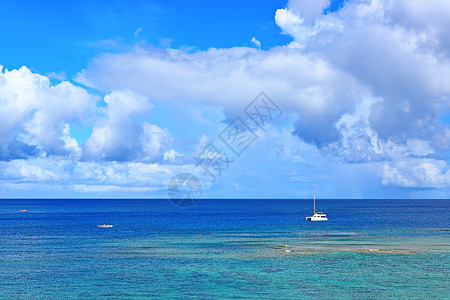 夏季美丽的大海假期珊瑚礁蓝色旅行海洋情调天空热带海浪珊瑚图片