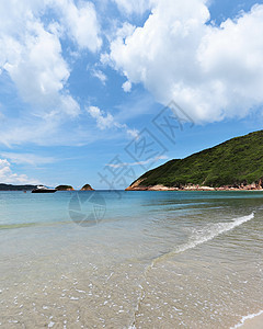 香港赛湾海滩海洋海岸天空蓝色场景旅游假期冲浪功夫天气图片