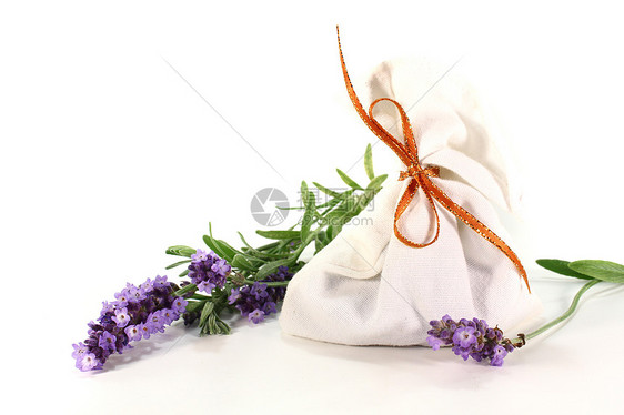 带袋装的淡紫花药草衣柜烹饪花束花香香薰洗澡花朵味道植物图片