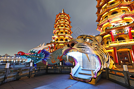 龙虎塔神社遗产陶器建筑宝塔古董旅游天空老虎旅行图片