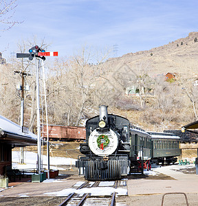 美国科罗拉多铁路博物馆的干机车铁路运输世界车站外观博物馆旅行信号位置装置运输图片