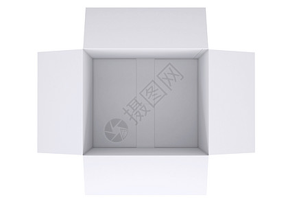 开放白纸箱邮政展示货物纸盒商业案件存储回收小路送货图片