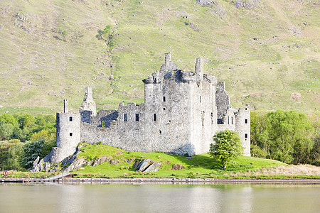 苏格兰爱湖Kilchurn城堡外观世界建筑历史性地标建筑物历史旅行建筑学高地图片