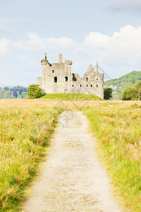 苏格兰Kilchurn城堡纪念碑废墟地标外观历史景点世界历史性位置高地图片