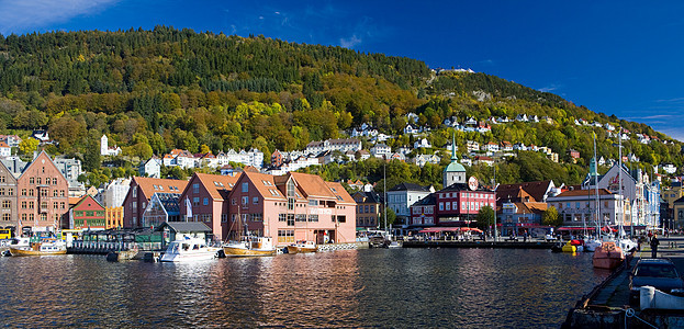 挪威卑尔根港口建筑市政房子旅行外观位置世界遗产同盟城市图片
