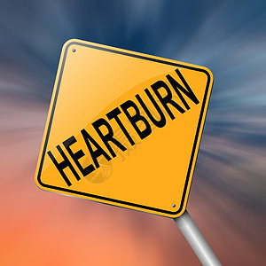 心脏灼伤的概念症状燃烧气体烧伤疾病插图警告痛苦路标病痛图片