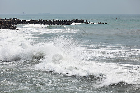 海浪灾难蓝色海洋戏剧性波纹天气大风力量危险气候图片