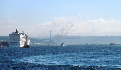 Bosphorus河上的渡轮 伊斯坦布尔图片