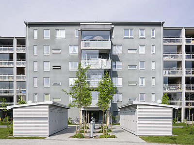 公寓大楼水平视图风光阳台结构城市生活住宅小区建筑学建筑奢华图片