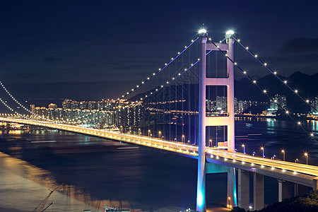 夜间的交通高速公路桥图片
