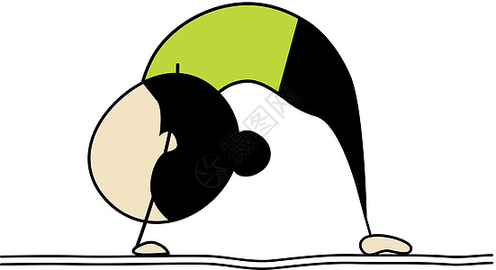 妇女做瑜伽体操身体姿势健康行动女士女性卡通片活力平衡图片