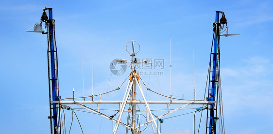 渔船港口码头血管桅杆索具运输刀具天空船运海洋图片