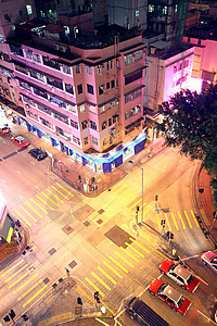 晚上在市中心的香港经济场景城市港口天际交通天空顶峰玻璃办公室图片