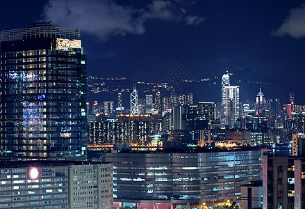 晚上在市中心的香港港口码头建筑假期经济旅行景观旅游天空石头图片