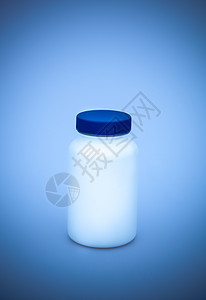 小型白酒瓶塑料治愈剂量药剂蓝色药片制药插图贮存药店图片