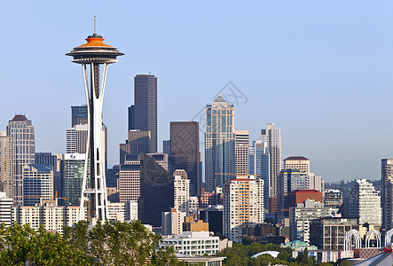 西雅图天线商业都市金融市中心闲暇地标旅行场所建筑学游客图片