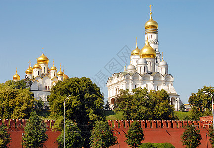 莫斯科克里姆林宫教堂教会蓝色博物馆旅游堡垒历史建筑旅行穹顶公园图片