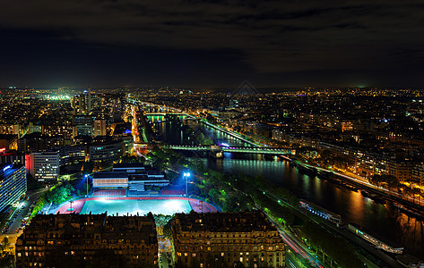巴黎市夜景街道明信片照明全景城市首都吸引力天际冠军旅游图片