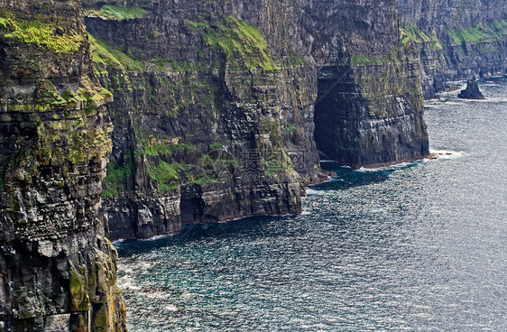 莫赫尔的裂缝地标风景海景悬崖旅游海洋海岸页岩砂岩海岸线图片