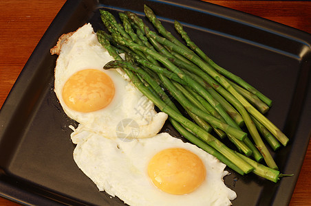 鸡蛋和有paragus的卵食物沙拉龙虾晚餐味道午餐烹饪主菜餐厅盘子图片